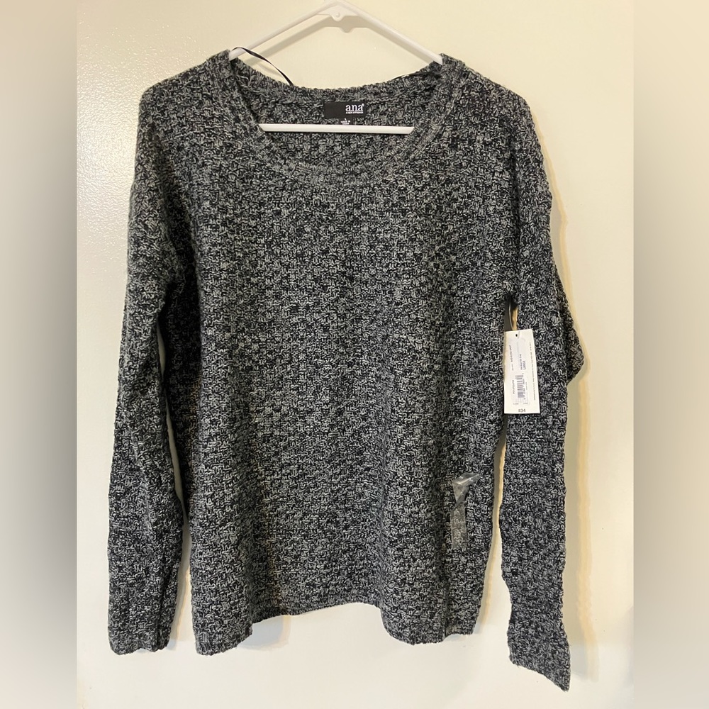 A.n.a.  Black/med Hth Grey Sweater